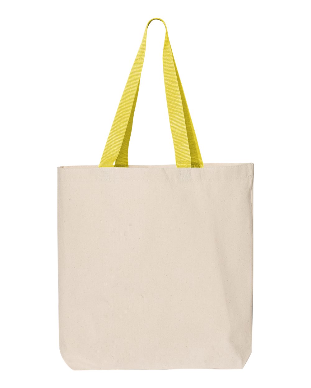 11L Canvas Tote with Contrast-Color Handles - Back - B45895400 - Natural/ Yellow