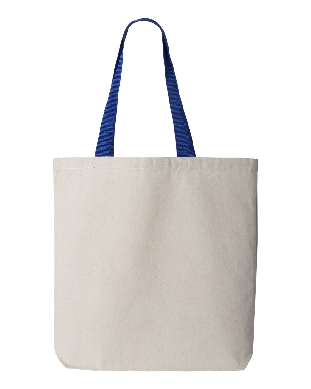 11L Canvas Tote with Contrast-Color Handles - Back - B45895750 - Natural/ Royal