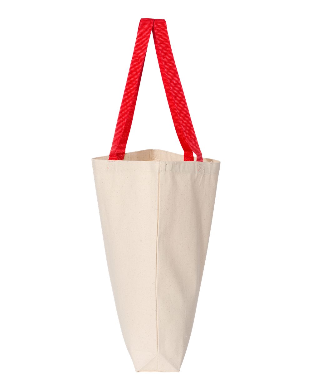 11L Canvas Tote with Contrast-Color Handles - DirectSide - B45895700 - Natural/ Red
