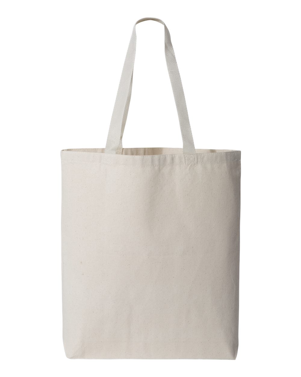11L Canvas Tote with Contrast-Color Handles - Front - B45895240 - Natural/ Natural