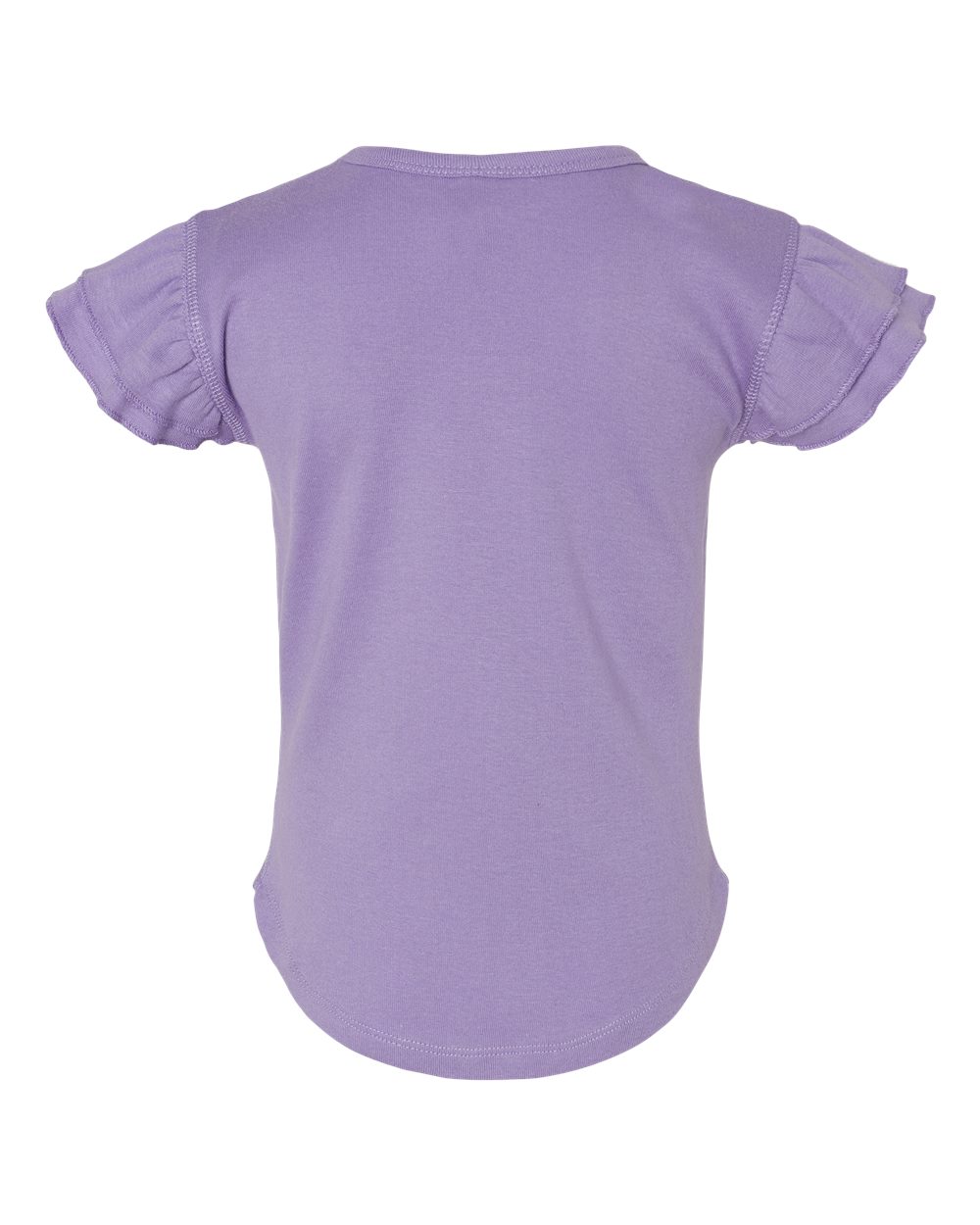 Toddler Flutter Sleeve Tee - Back - B06738803 - Lavender