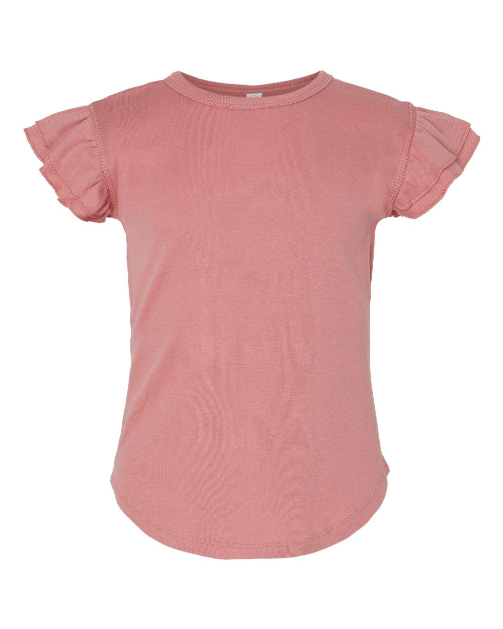 Toddler Flutter Sleeve Tee - Front - B06738273 - Mauvelous