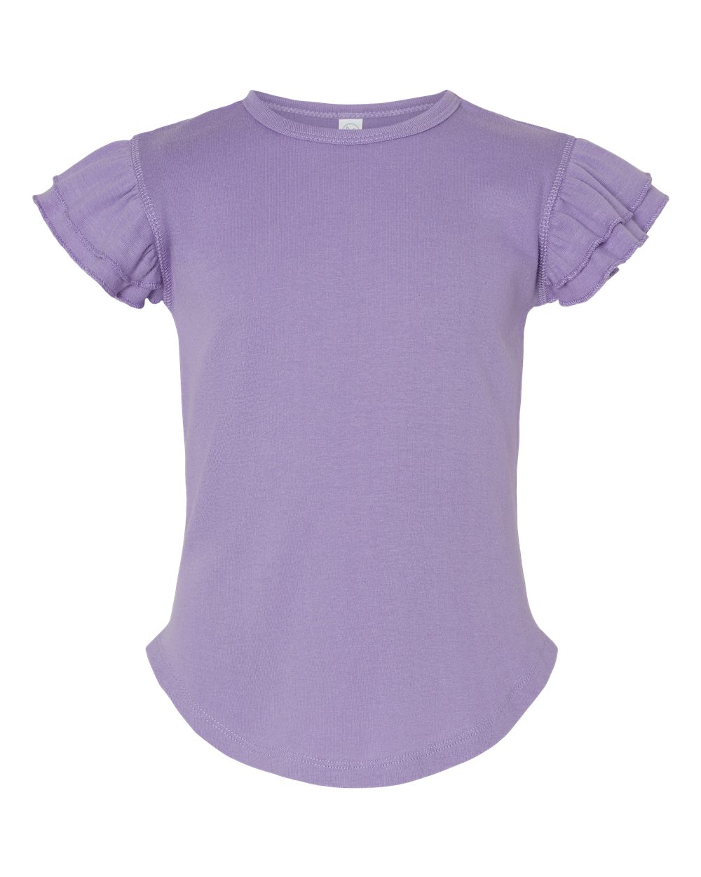 Toddler Flutter Sleeve Tee - Front - B06738803 - Lavender