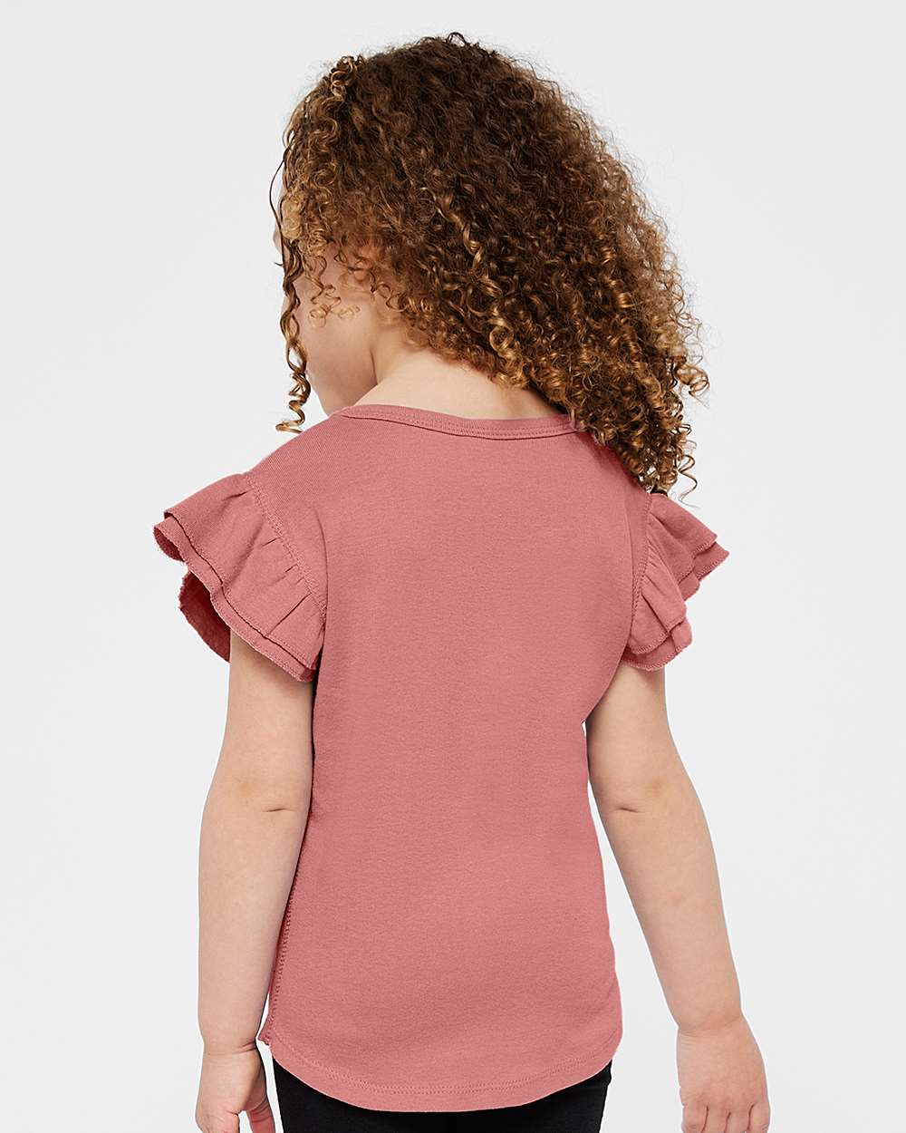 Toddler Flutter Sleeve Tee - OnModelBack - B06738273 - Mauvelous