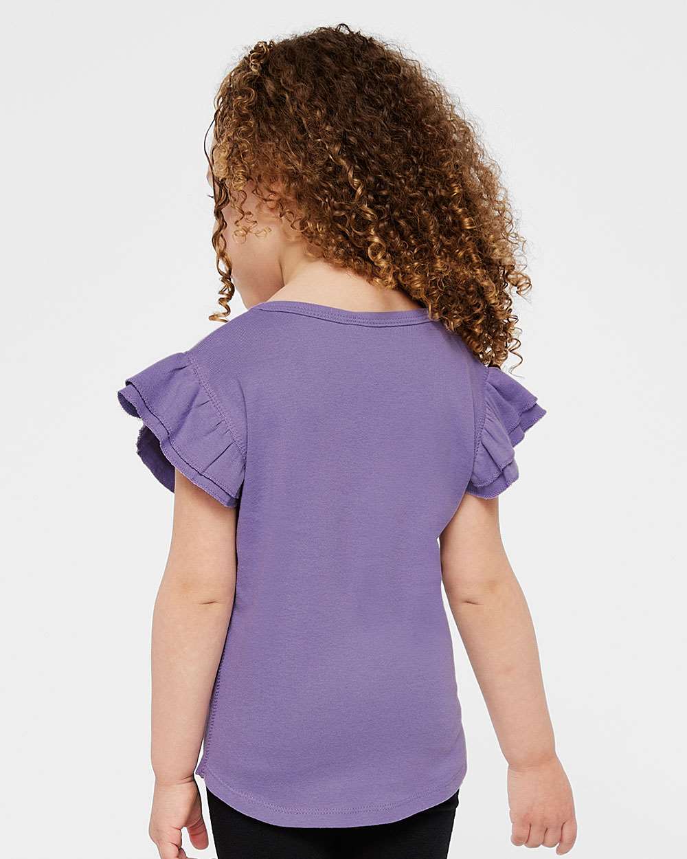 Toddler Flutter Sleeve Tee - OnModelBack - B06738803 - Lavender