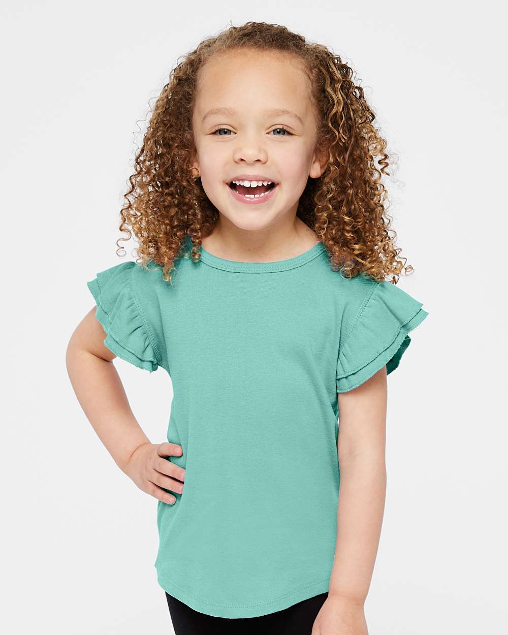 Toddler Flutter Sleeve Tee - OnModelFront - B06738813 - Saltwater