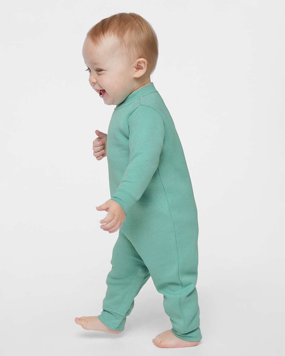 Infant Fleece One-Piece - OnModelSide - B07238172 - Saltwater