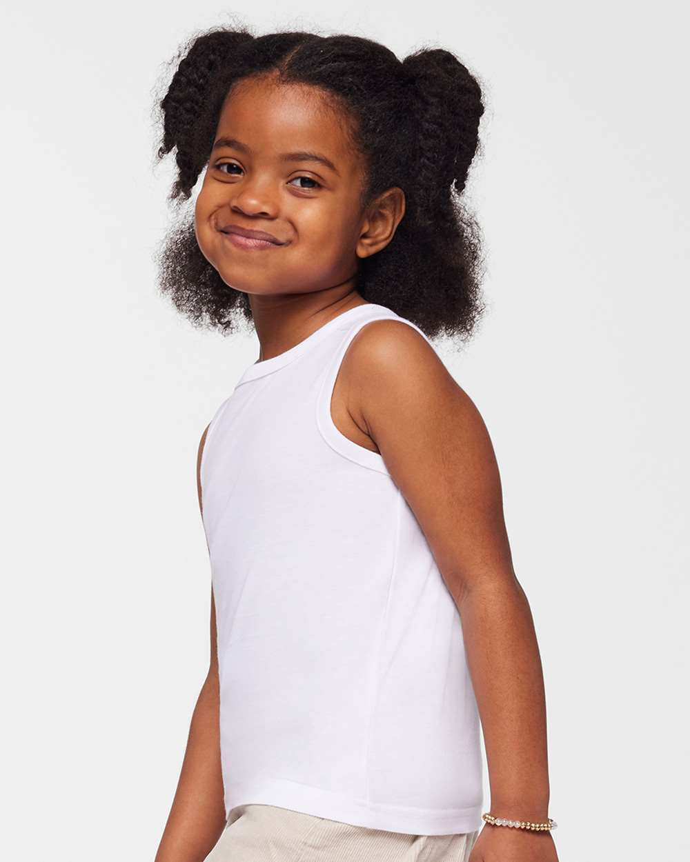 Toddler Fine Jersey Tank - OnModelSide - B08538003 - White
