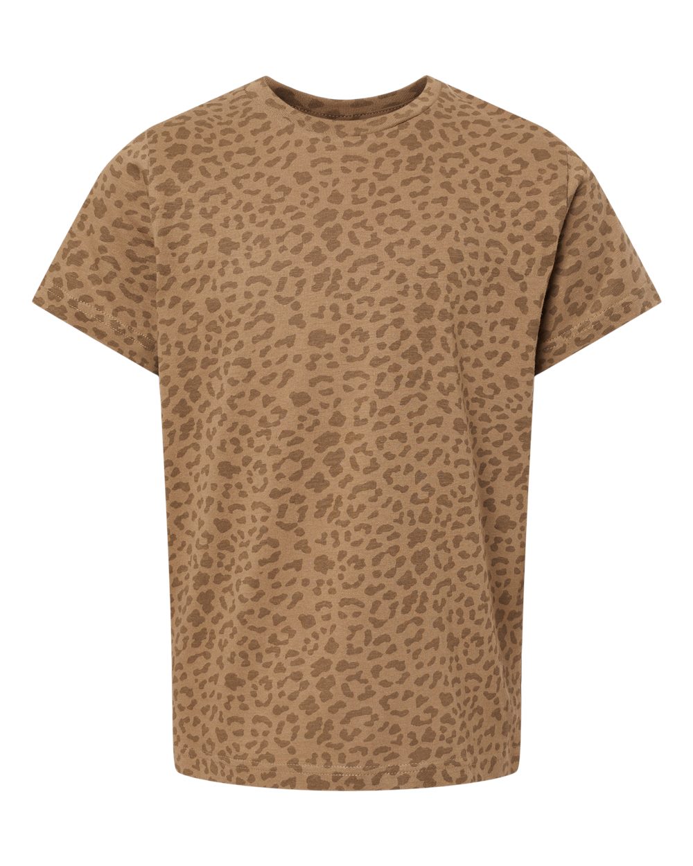 Toddler Fine Jersey Tee - Front - B31838843 - Brown Leopard
