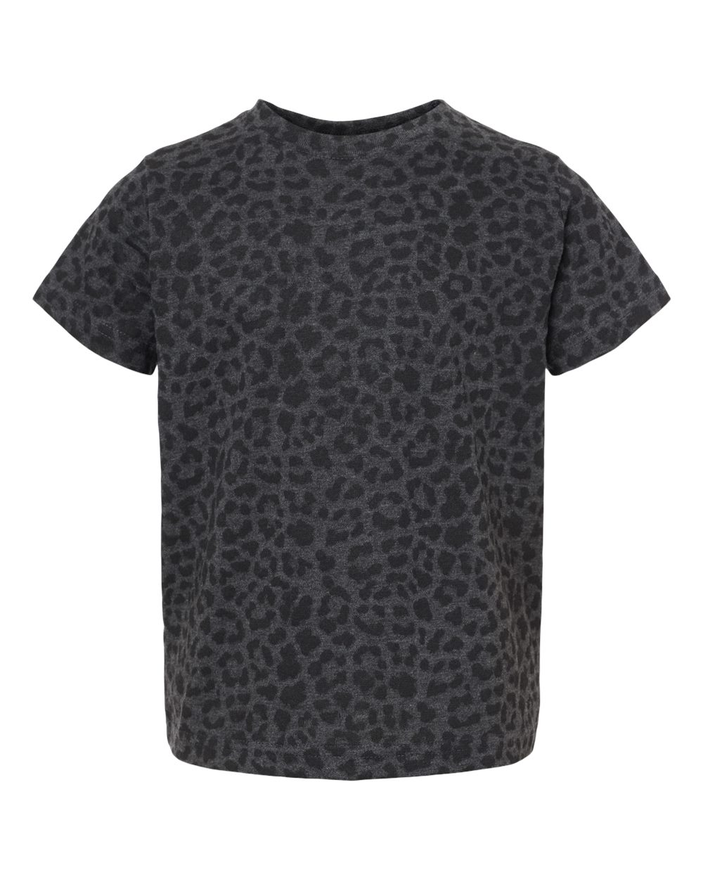 Toddler Fine Jersey Tee - Front - B31838853 - Black Leopard