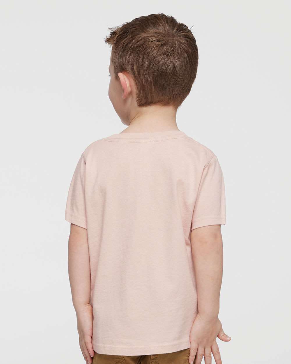 Toddler Fine Jersey Tee - OnModelBack - B31838343 - Blush
