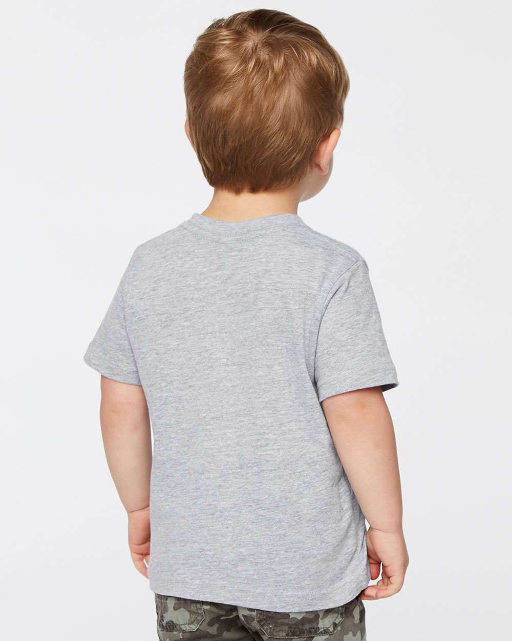 Toddler Fine Jersey Tee - OnModelBack - B31838583 - Heather