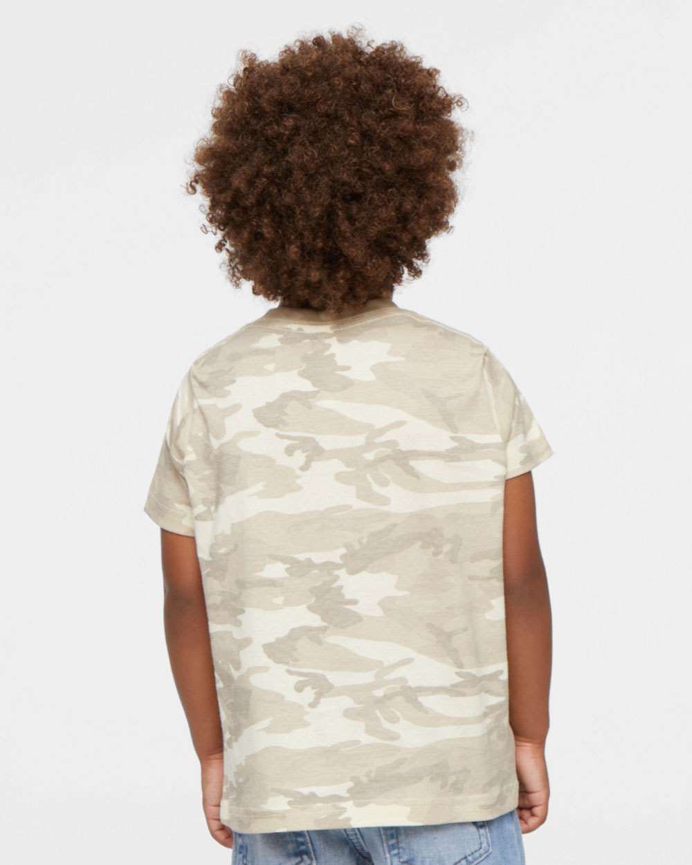 Toddler Fine Jersey Tee - OnModelBack - B31838723 - Natural Camo