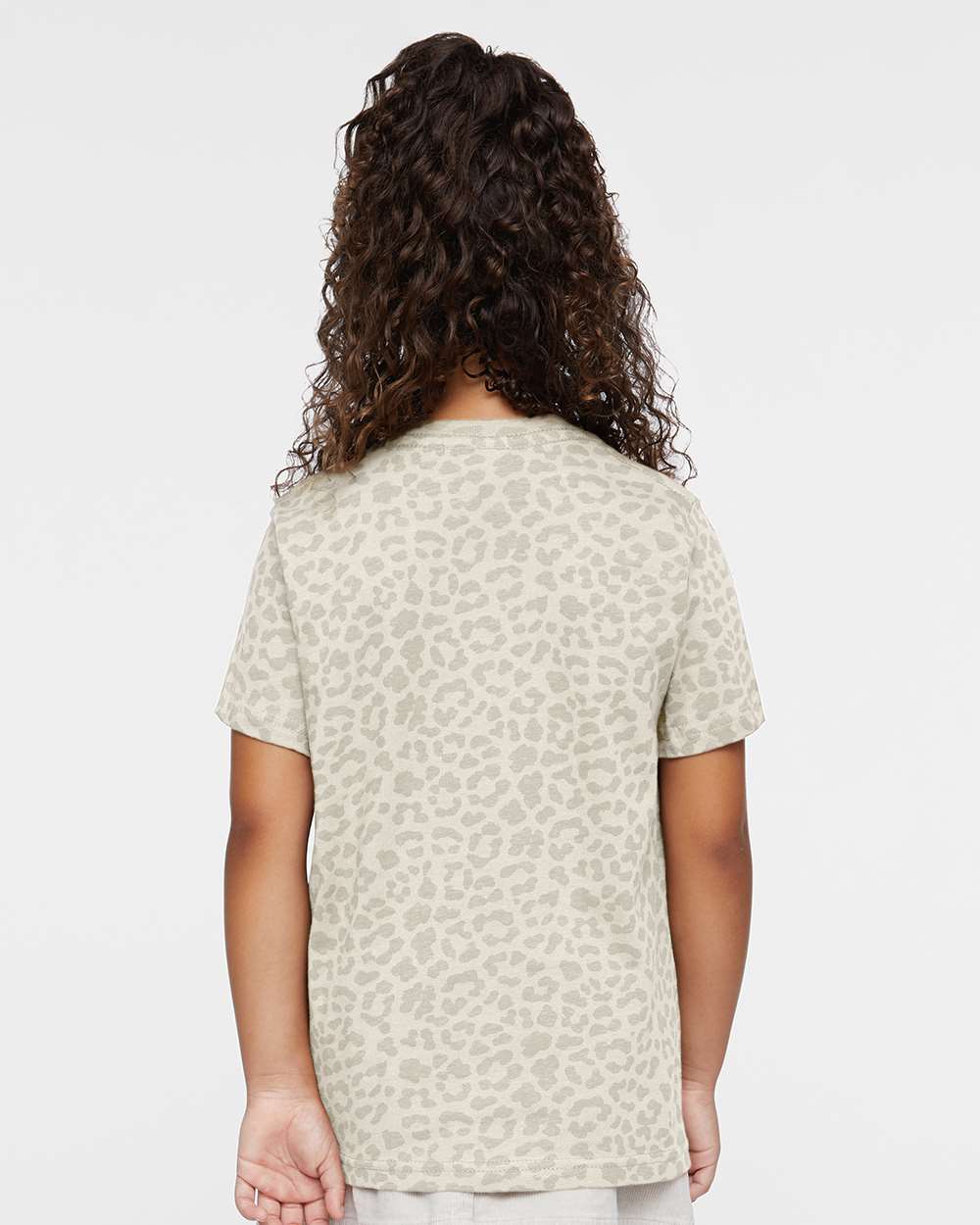 Toddler Fine Jersey Tee - OnModelBack - B31838733 - Natural Leopard