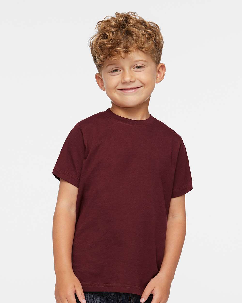 Toddler Fine Jersey Tee - OnModelFront - B31838523 - Maroon