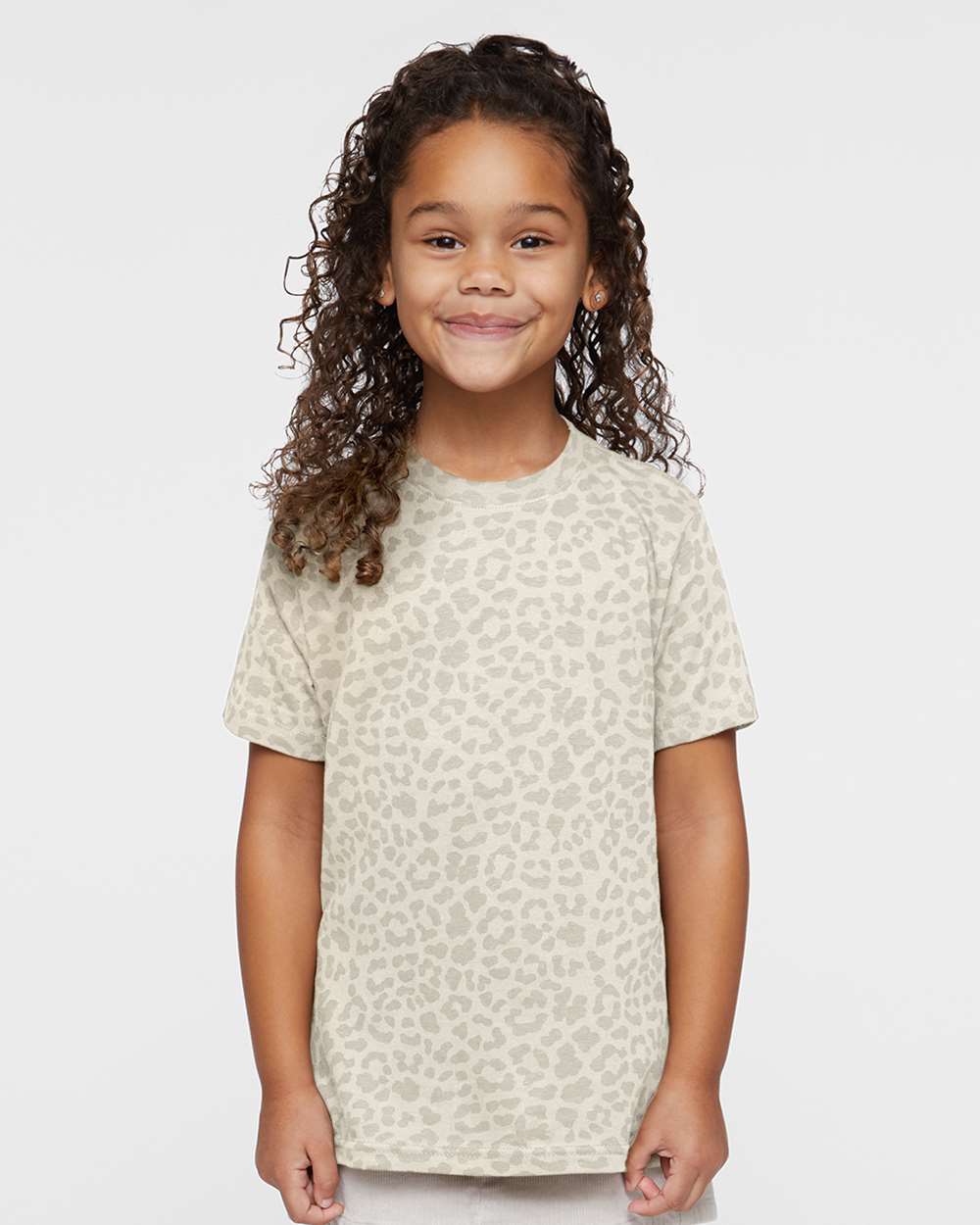 Toddler Fine Jersey Tee - OnModelFront - B31838733 - Natural Leopard