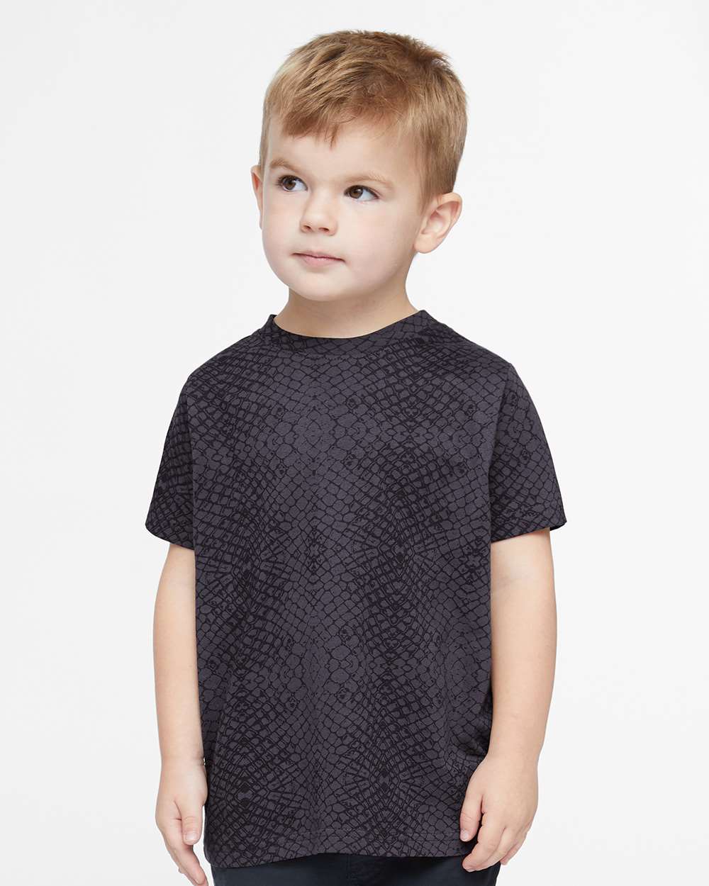 Toddler Fine Jersey Tee - OnModelFront - B31838833 - Black Reptile