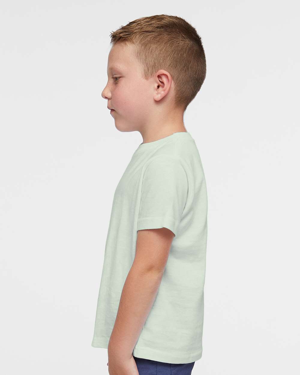 Toddler Fine Jersey Tee - OnModelSide - B31838143 - Honeydew
