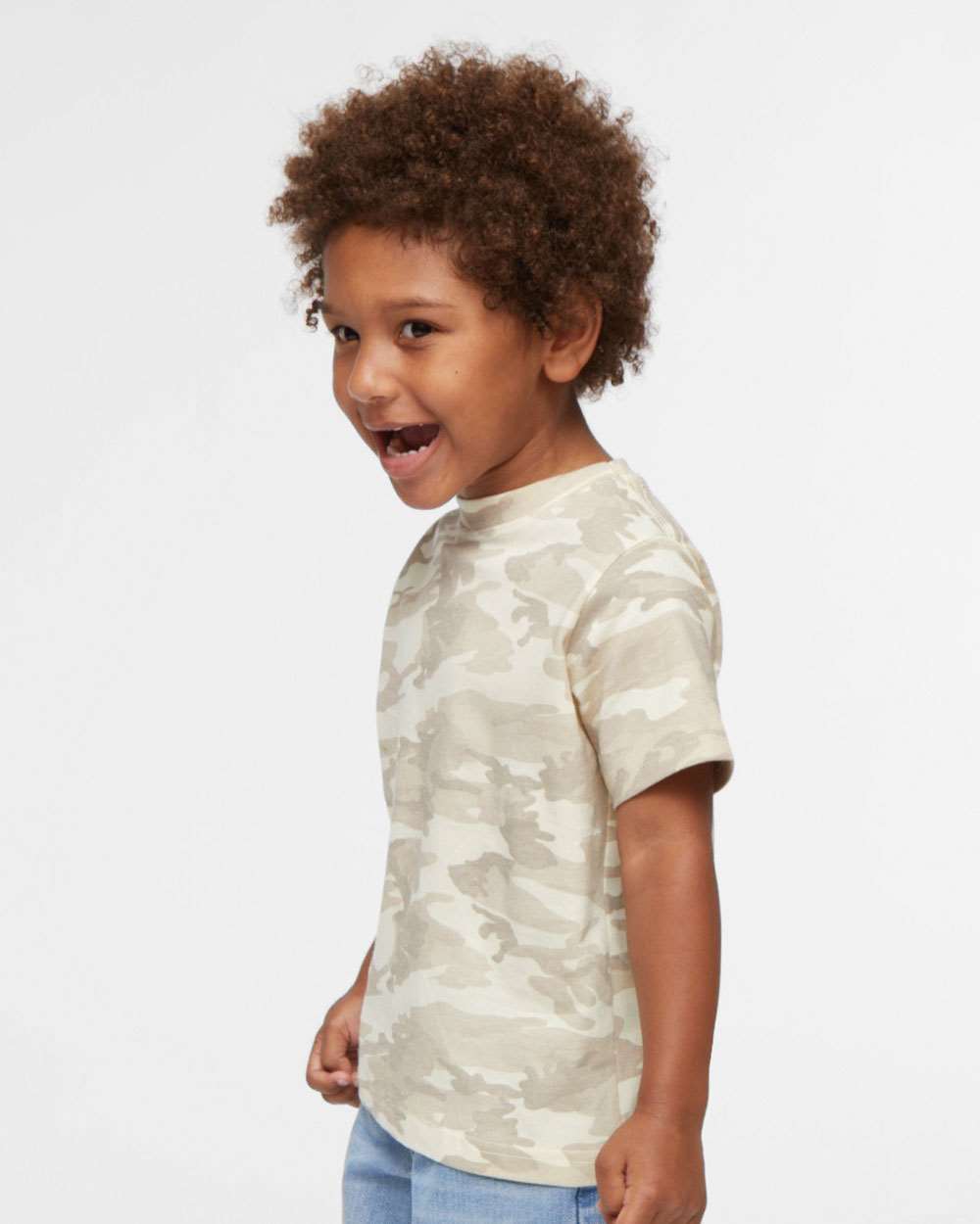 Toddler Fine Jersey Tee - OnModelSide - B31838723 - Natural Camo