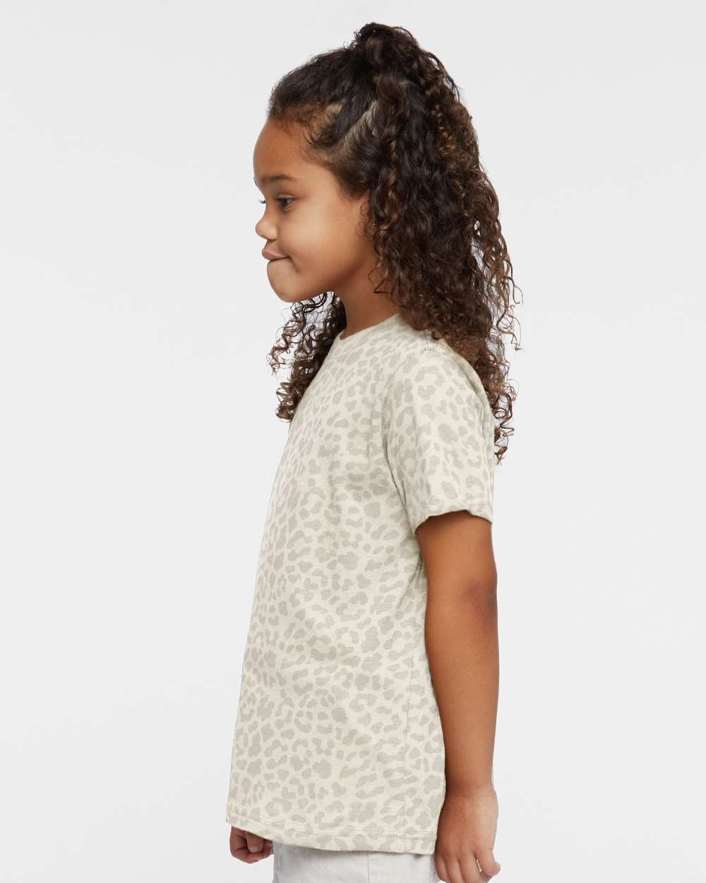 Toddler Fine Jersey Tee - OnModelSide - B31838733 - Natural Leopard