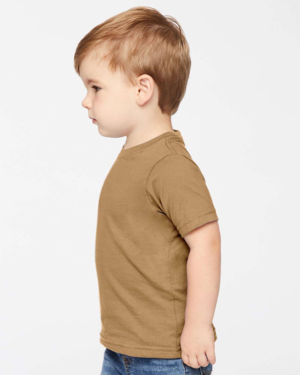 Toddler Fine Jersey Tee - OnModelSide - B31838873 - Coyote Brown