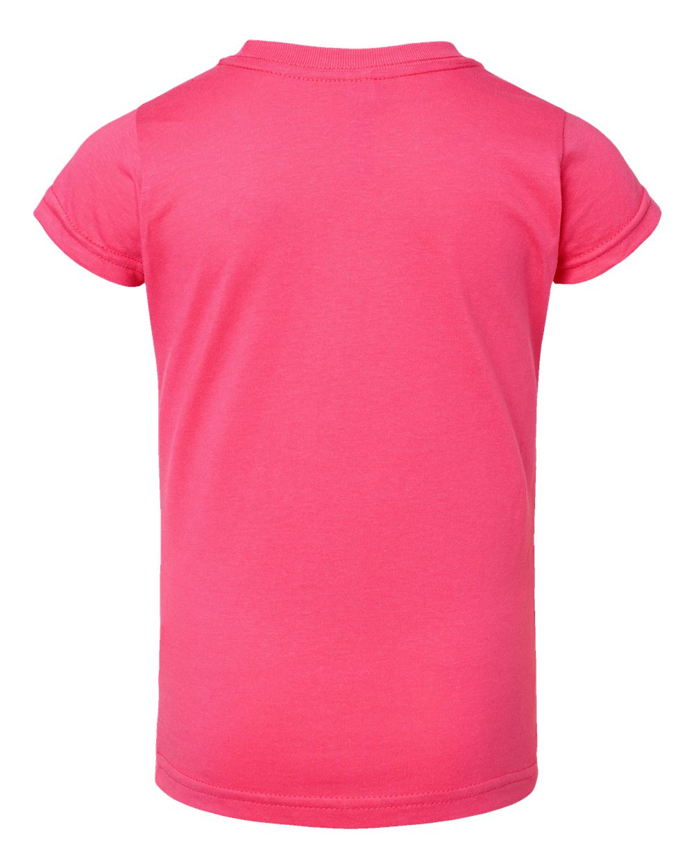 Toddler Girls Fine Jersey Tee - Back - B32038313 - Hot Pink