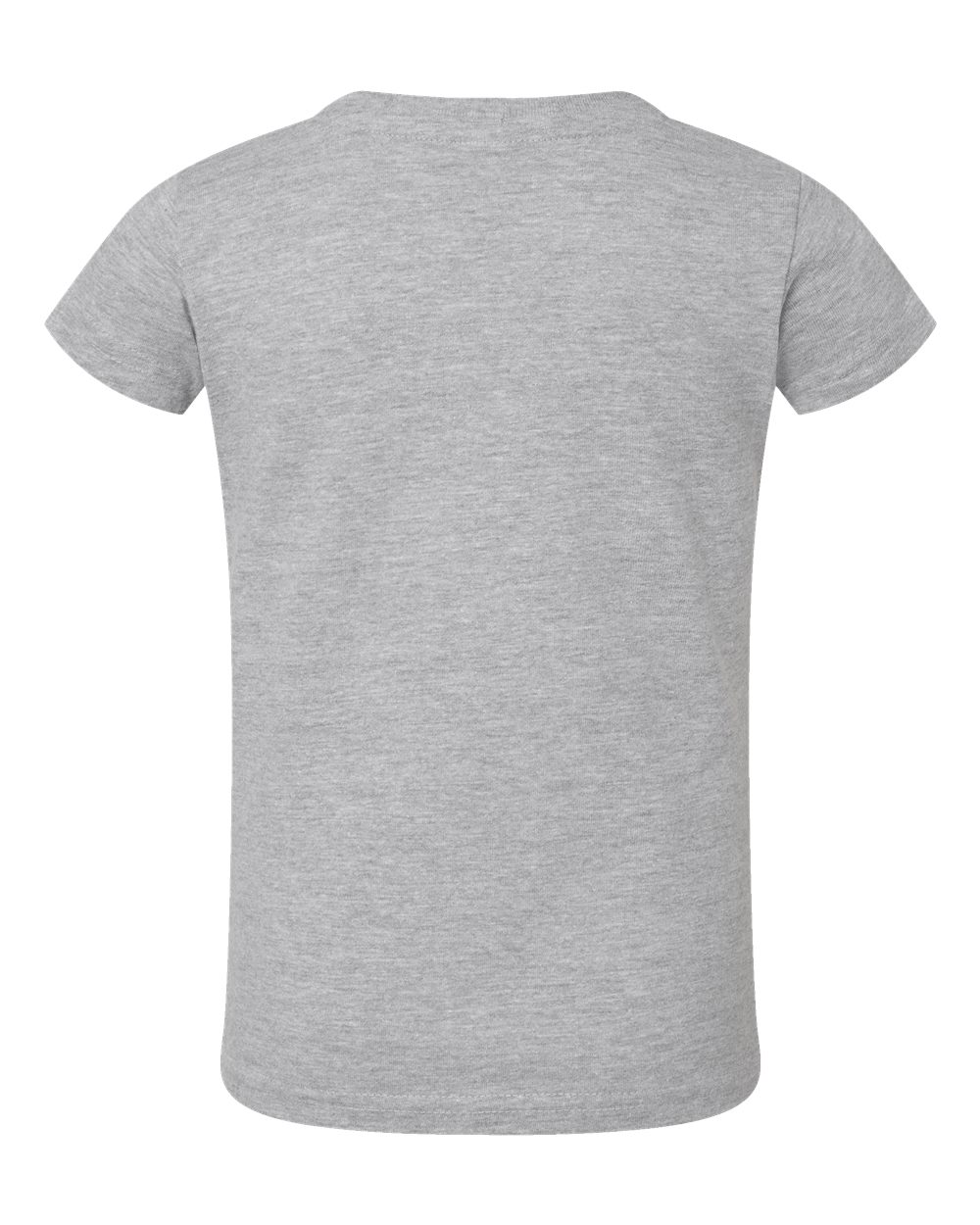 Toddler Girls Fine Jersey Tee - Back - B32038583 - Heather