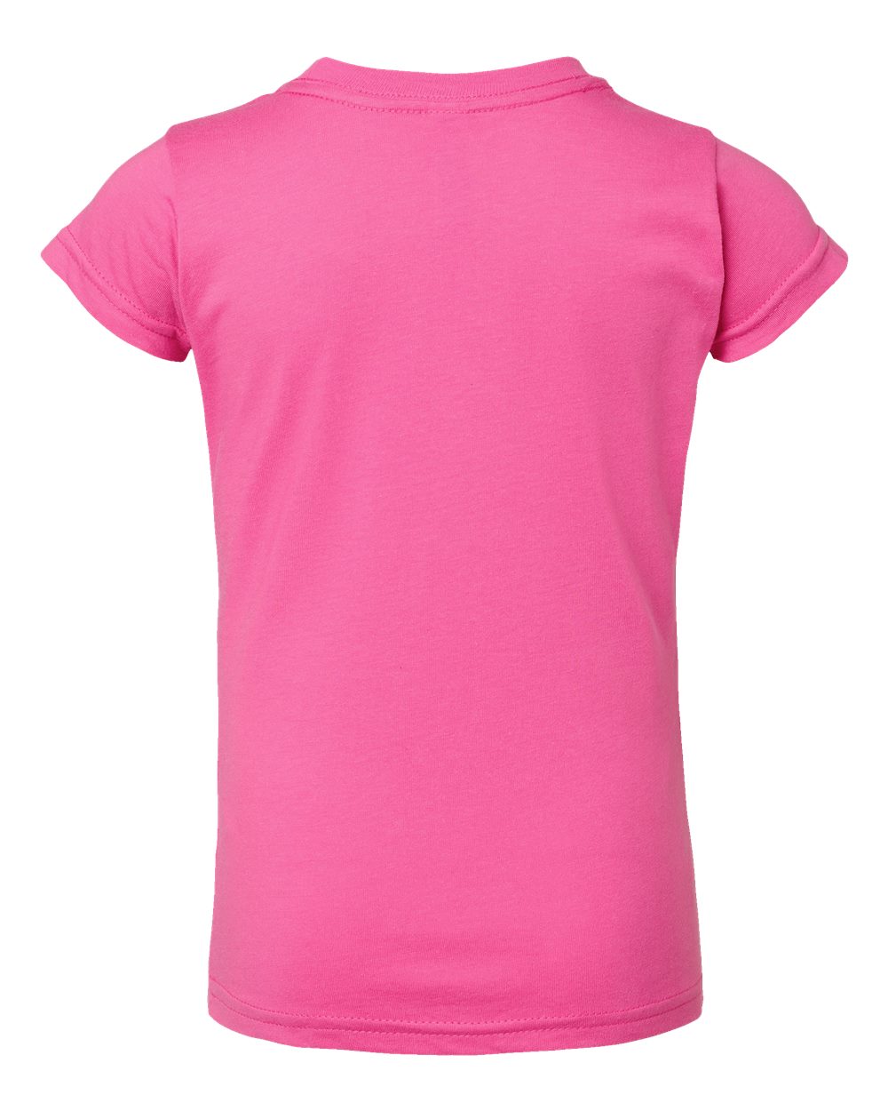 Toddler Girls Fine Jersey Tee - Back - B32038693 - Raspberry