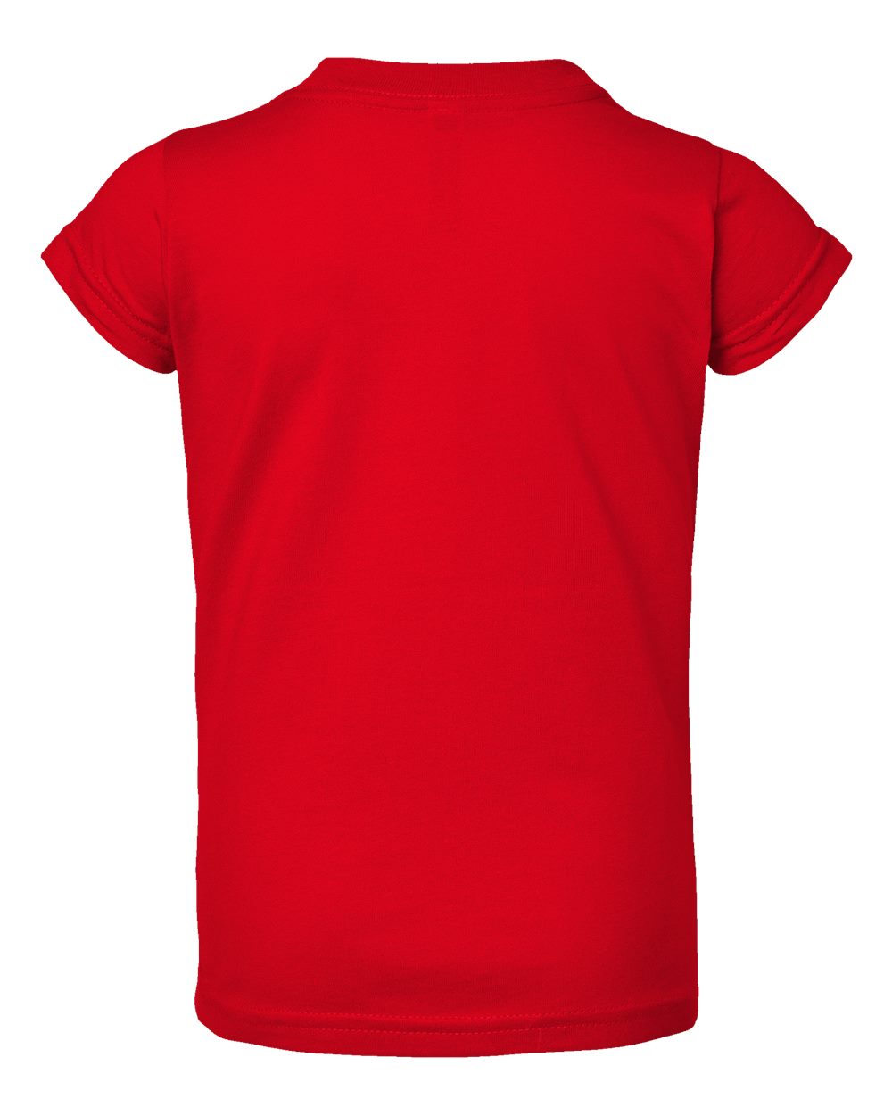 Toddler Girls Fine Jersey Tee - Back - B32038705 - Red
