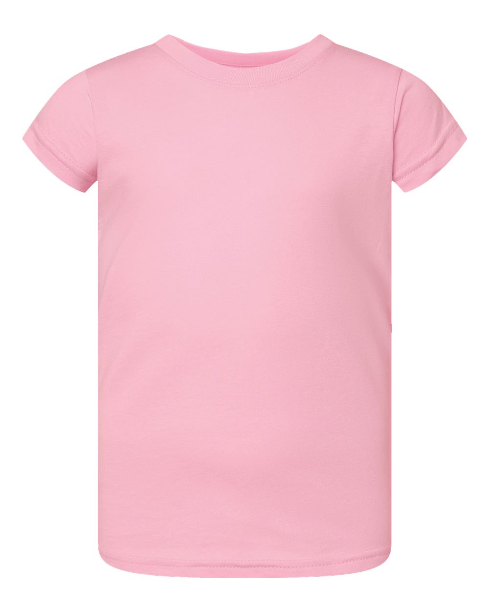 Toddler Girls Fine Jersey Tee - Front - B32038303 - Pink