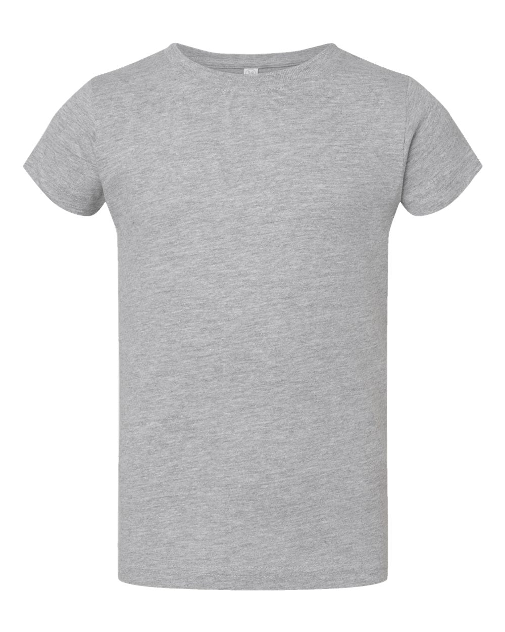 Toddler Girls Fine Jersey Tee - Front - B32038583 - Heather