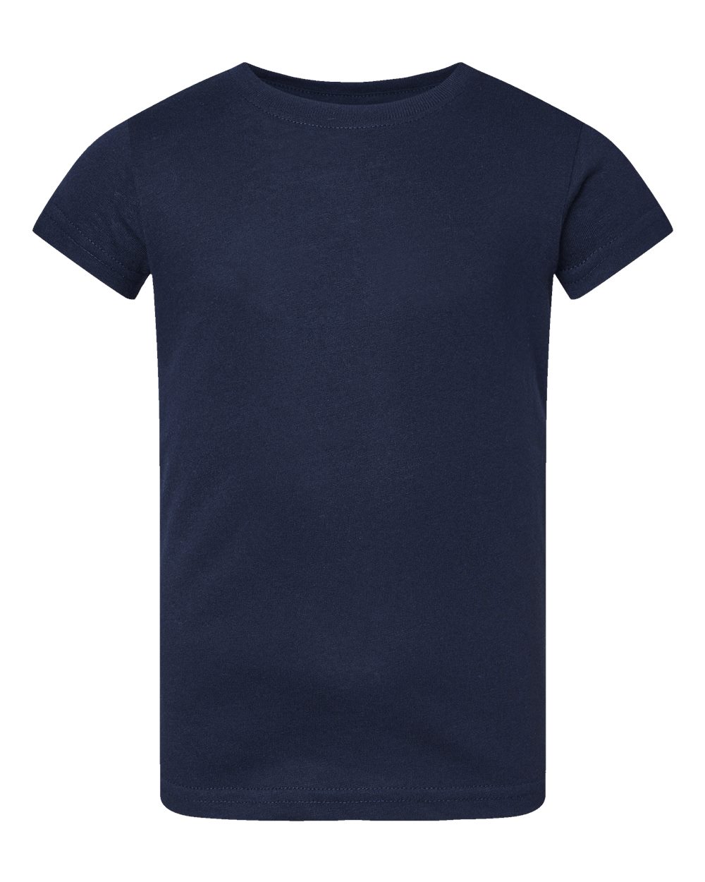 Toddler Girls Fine Jersey Tee - Front - B32038653 - Navy