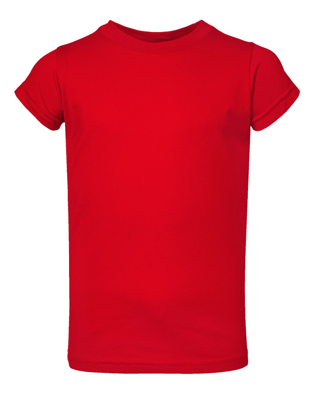 Toddler Girls Fine Jersey Tee - Front - B32038705 - Red