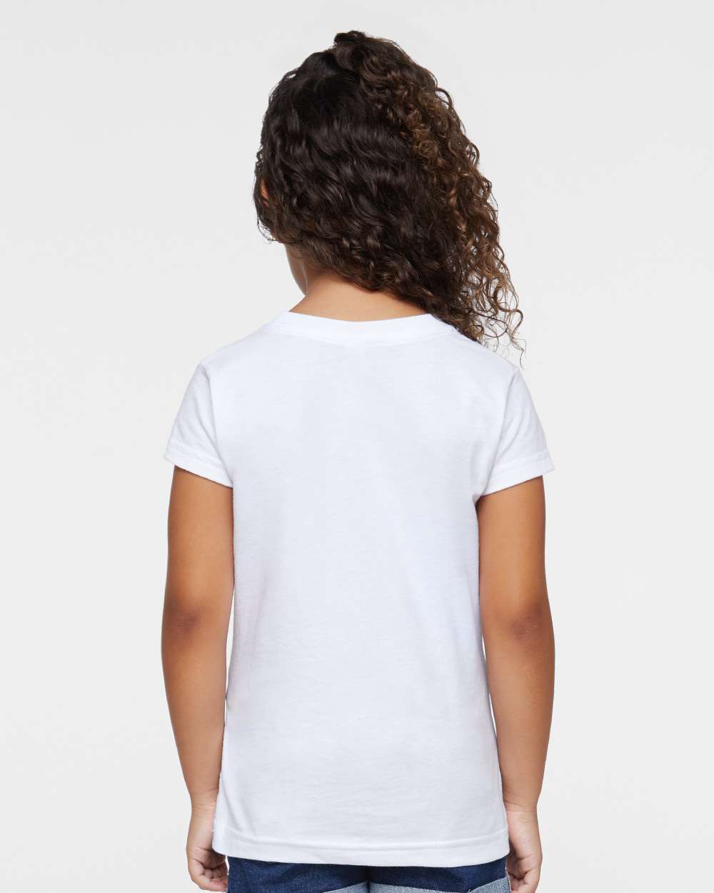 Toddler Girls Fine Jersey Tee - OnModelBack - B32038003 - White
