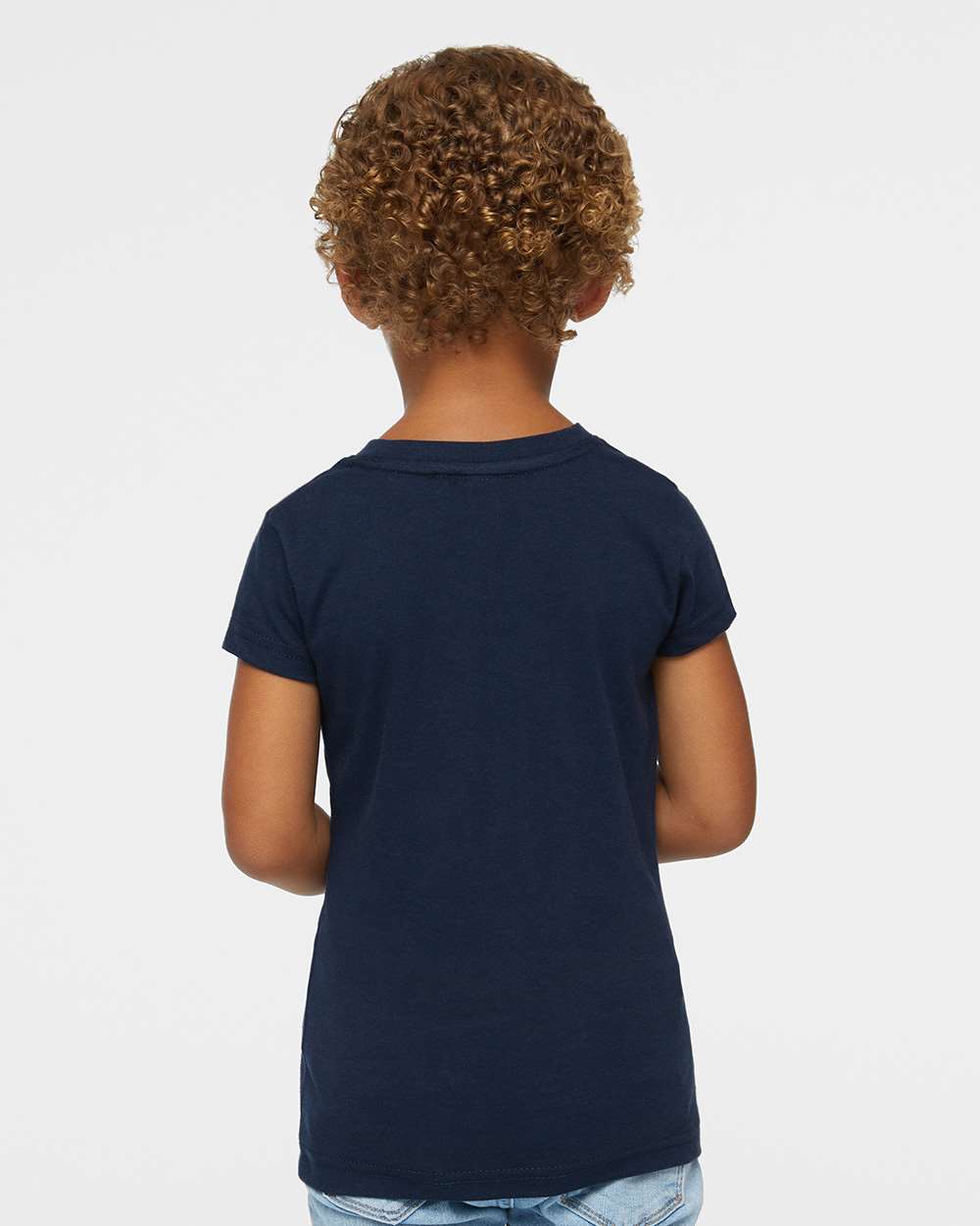 Toddler Girls Fine Jersey Tee - OnModelBack - B32038653 - Navy