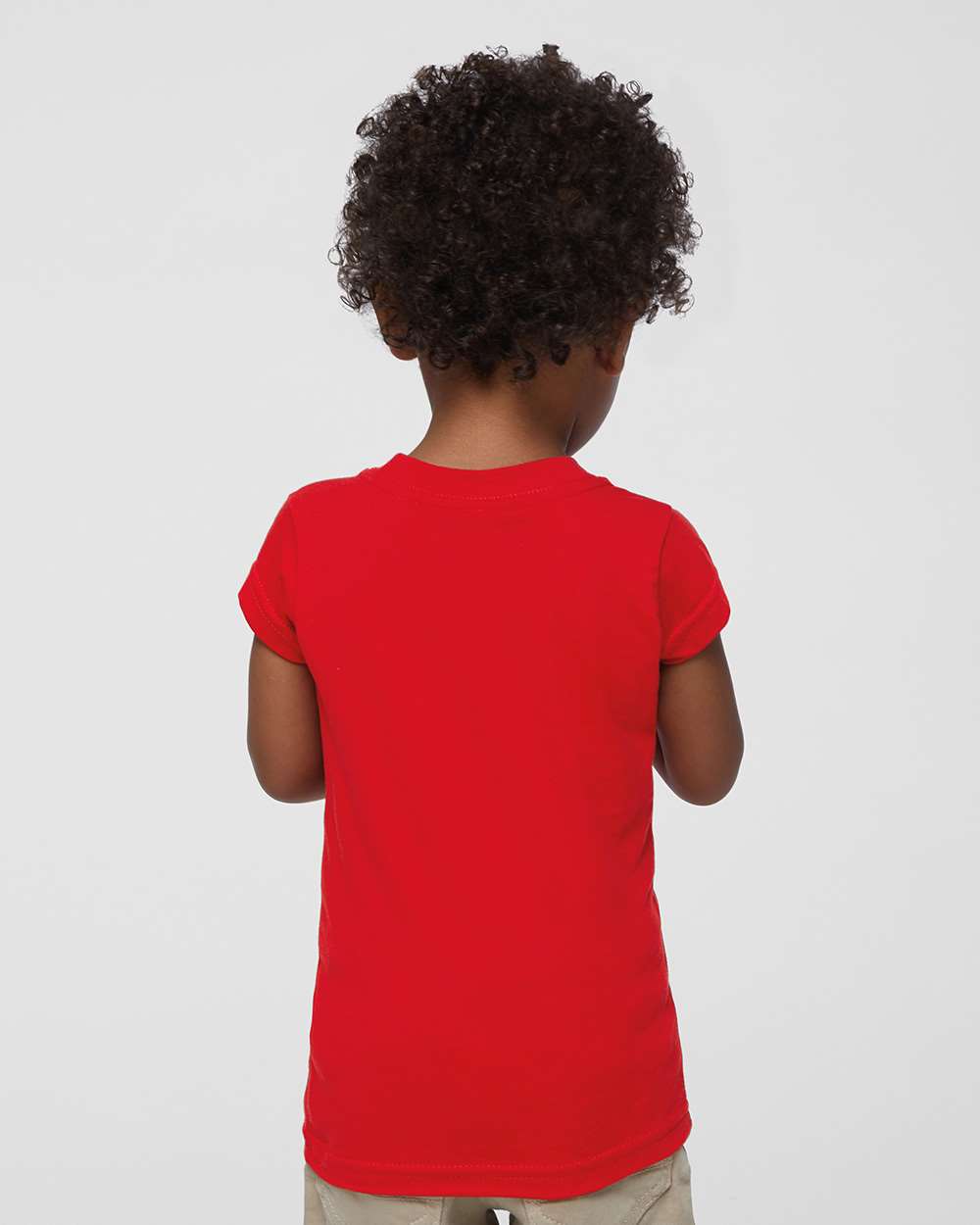 Toddler Girls Fine Jersey Tee - OnModelBack - B32038705 - Red