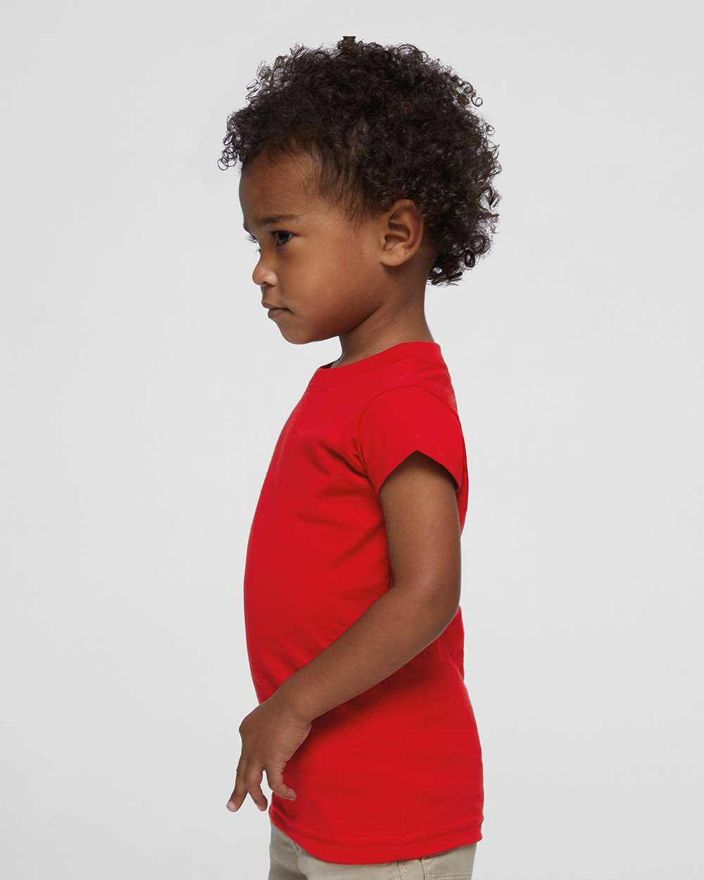 Toddler Girls Fine Jersey Tee - OnModelSide - B32038705 - Red