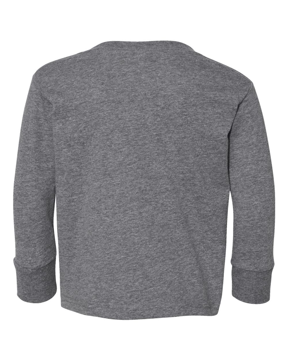 Toddler Fine Jersey Long Sleeve Tee - Back - B24638132 - Granite Heather