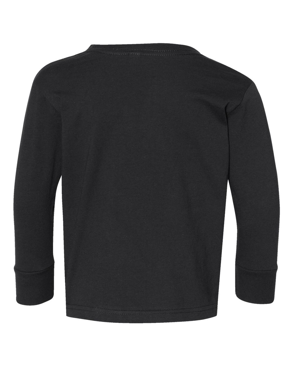 Toddler Fine Jersey Long Sleeve Tee - Back - B24638502 - Black