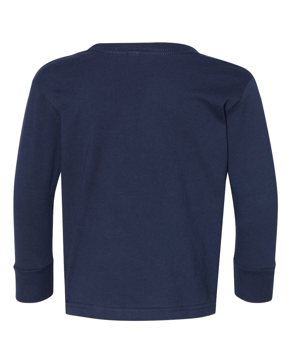 Toddler Fine Jersey Long Sleeve Tee - Back - B24638652 - Navy
