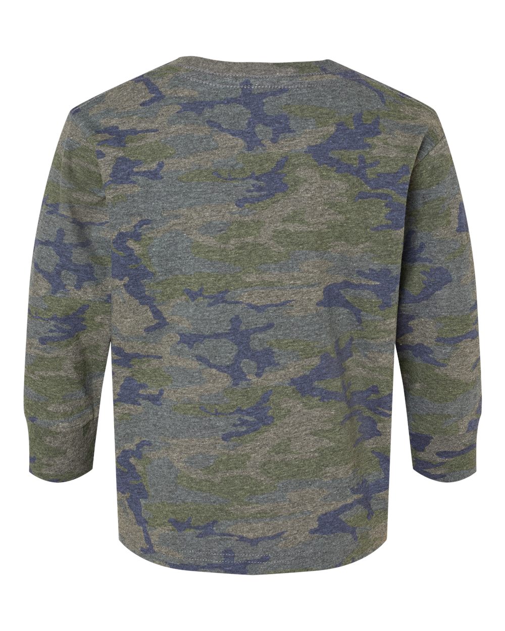 Toddler Fine Jersey Long Sleeve Tee - Back - B24638992 - Vintage Camo