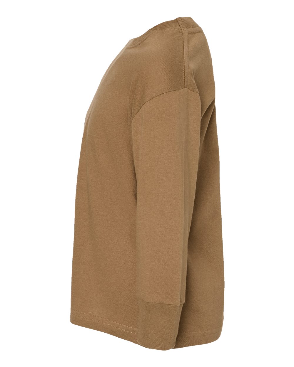 Toddler Fine Jersey Long Sleeve Tee - DirectSide - B24638552 - Coyote Brown