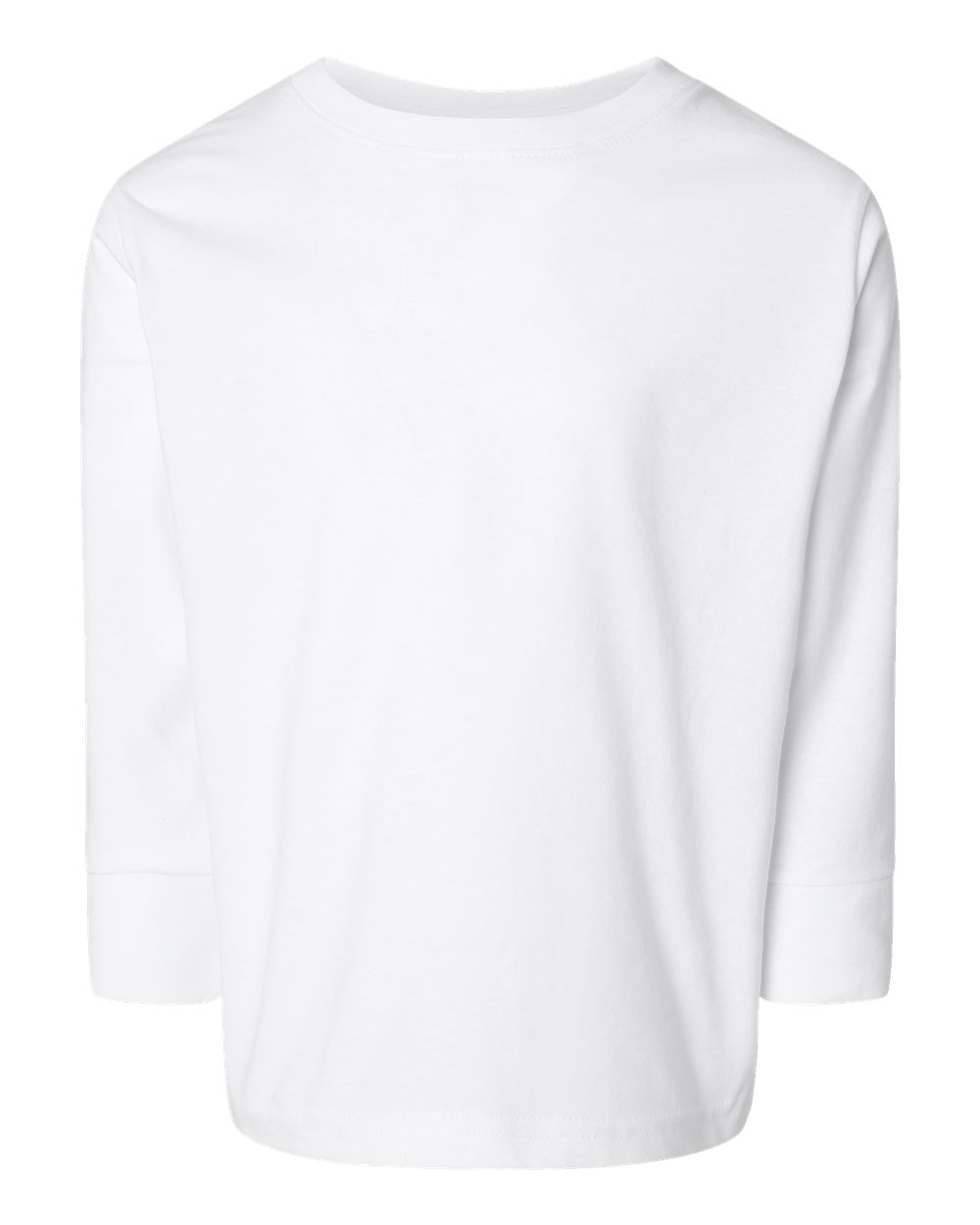 Toddler Fine Jersey Long Sleeve Tee - Front - B24638002 - White