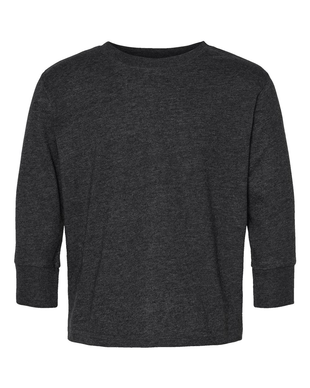 Toddler Fine Jersey Long Sleeve Tee - Front - B24638082 - Vintage Smoke