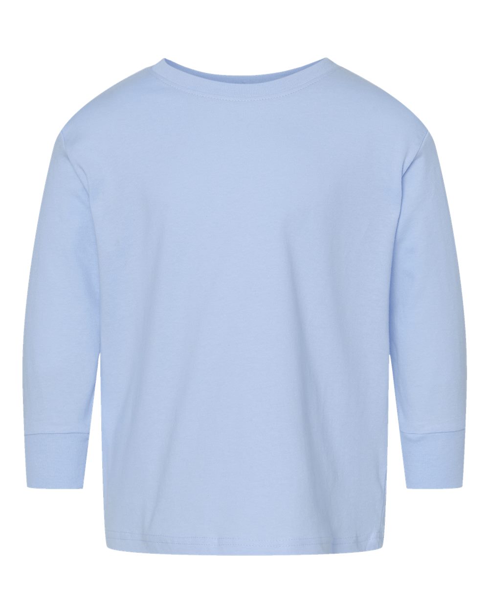 Toddler Fine Jersey Long Sleeve Tee - Front - B24638252 - Light Blue