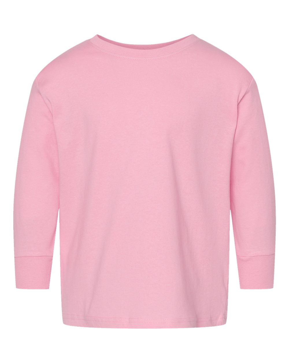 Toddler Fine Jersey Long Sleeve Tee - Front - B24638302 - Pink