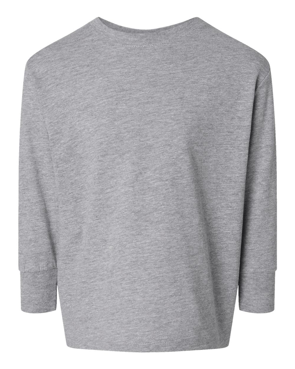 Toddler Fine Jersey Long Sleeve Tee - Front - B24638582 - Heather