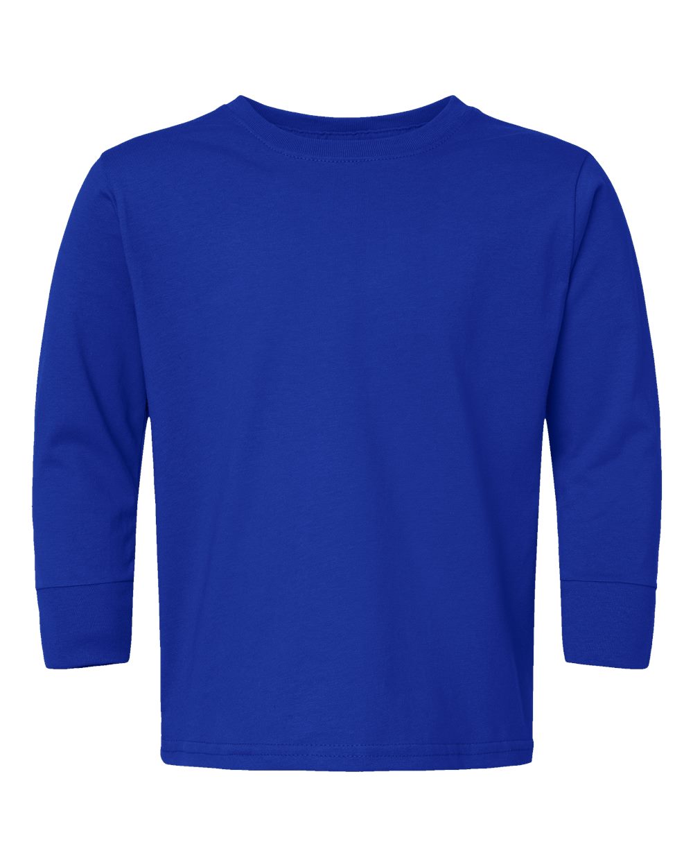 Toddler Fine Jersey Long Sleeve Tee - Front - B24638752 - Royal