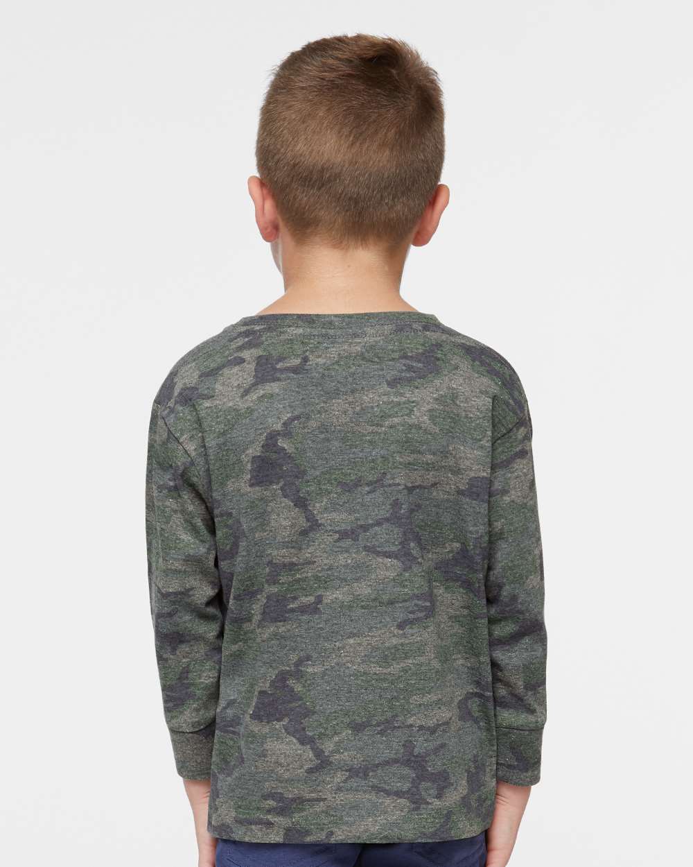 Toddler Fine Jersey Long Sleeve Tee - OnModelBack - B24638992 - Vintage Camo