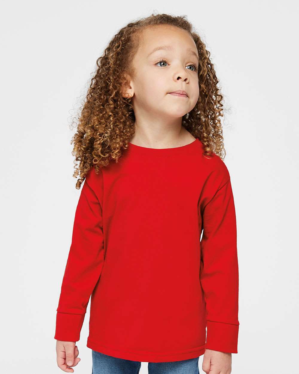 Toddler Fine Jersey Long Sleeve Tee - OnModelFront - B24638702 - Red